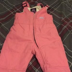 Little girls PINK winter Bibs!